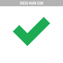 Green tick, check mark icon, approval and ok checkmark sign.