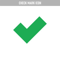 Green tick, check mark icon, approval and ok checkmark sign.