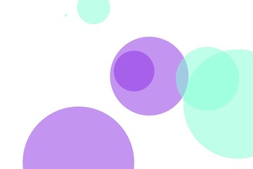 Abstract violet green circles illustration background