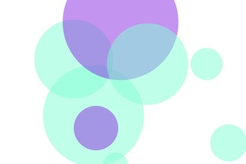 Abstract violet green circles illustration background