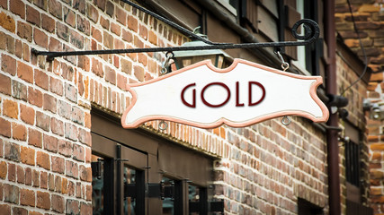 Street Sign to Gold