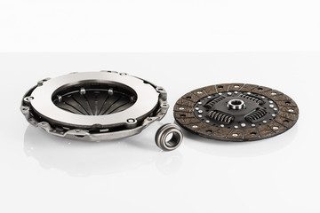 Car or automotive clutch on white background