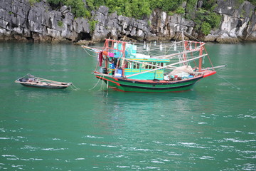 Naklejka na ściany i meble Vietnam Fishing Boat