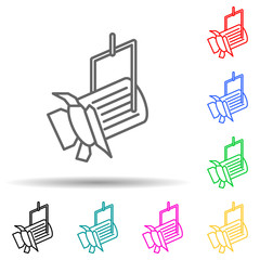 searchlight ceiling multi color style icon. Simple thin line, outline vector of spotlight icons for ui and ux, website or mobile application