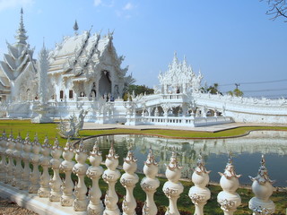Wight temple Wat Rong Khun in Chiang Rai, north Thailand