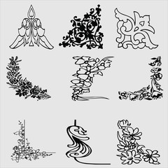 wedding invitation clip art and Design Elements. Frames,