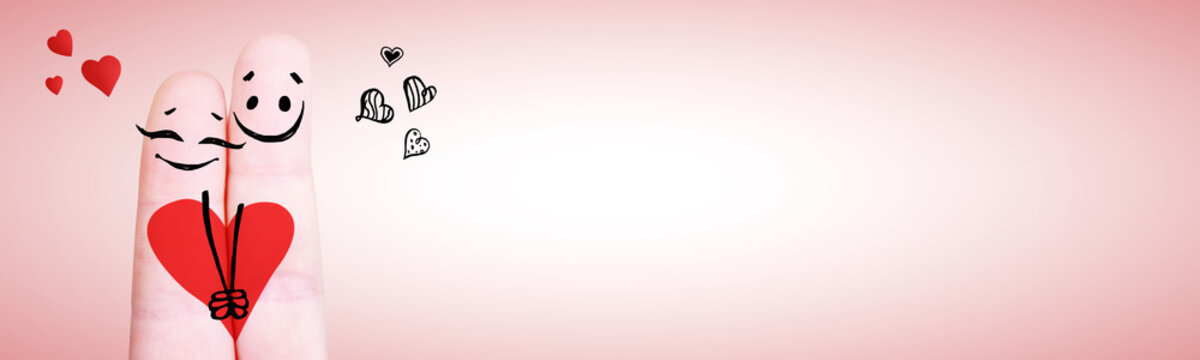 Zwei verliebte Finger