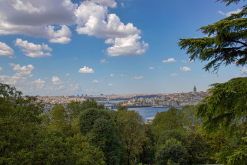 Fototapeta premium landscape of istanbul and bosphorus strait