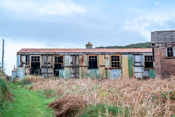 Abandoned buildings at Fort Dunree, Inishowen Peninsula - County Donegal, Ireland
