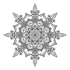 Ethnic Mandala Ornament. Arabic, Pakistan, Moroccan, Turkish, Indian, Spain motifs