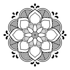 Ethnic Mandala Ornament. Arabic, Pakistan, Moroccan, Turkish, Indian, Spain motifs