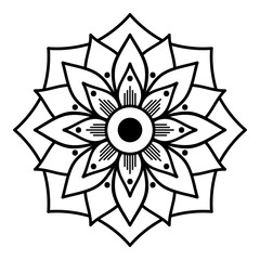 Ethnic Mandala Ornament. Arabic, Pakistan, Moroccan, Turkish, Indian, Spain motifs