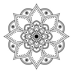 Ethnic Mandala Ornament. Arabic, Pakistan, Moroccan, Turkish, Indian, Spain motifs