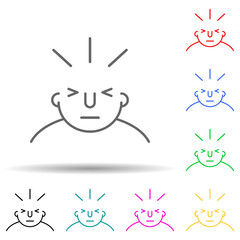 headache on mind multi color style icon. Simple thin line, outline vector of what is in your mind icons for ui and ux, website or mobile application