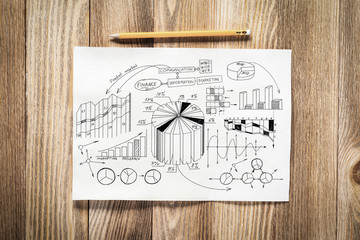 Money management and financial chart