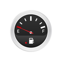 Fuel indicator. Illustration on white background for design ,Empty Energy. Vector stock illustration.