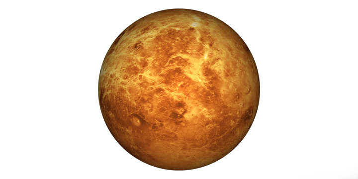 planet Venus white background