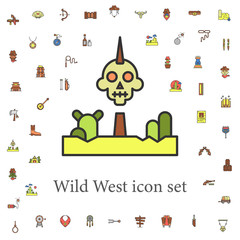 Fototapeta premium Iroquois colored icon. wild west icons universal set for web and mobile