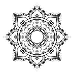 Ethnic Mandala Ornament. Arabic, Pakistan, Moroccan, Turkish, Indian, Spain motifs