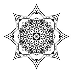 Ethnic Mandala Ornament. Arabic, Pakistan, Moroccan, Turkish, Indian, Spain motifs