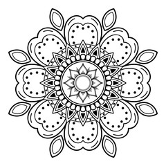 Ethnic Mandala Ornament. Arabic, Pakistan, Moroccan, Turkish, Indian, Spain motifs