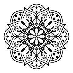 Ethnic Mandala Ornament. Arabic, Pakistan, Moroccan, Turkish, Indian, Spain motifs