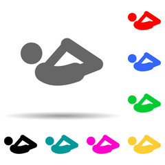 Balance,fitness multi color style icon. Simple glyph, flat vector of yoga icons for ui and ux, website or mobile application