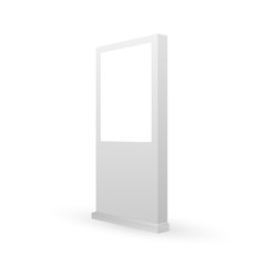 Realistic light box template on white background. Outdoor advertising banner. Vector stock illustration.