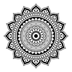 Ethnic Mandala Ornament. Arabic, Pakistan, Moroccan, Turkish, Indian, Spain motifs