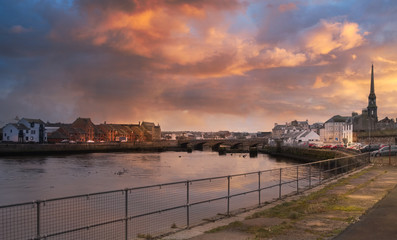 Ayr Town Scotland from Harbour.