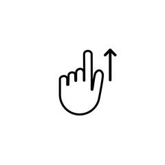 Obraz premium swipe up icon isolated white background vector