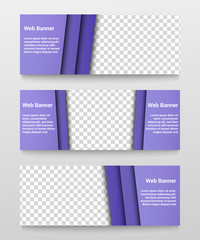 Fototapeta premium Elegant web banners set