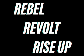 rebel revolt resist concept black background vector