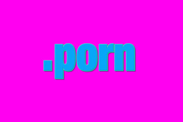 dot porn in blue letters on pink background