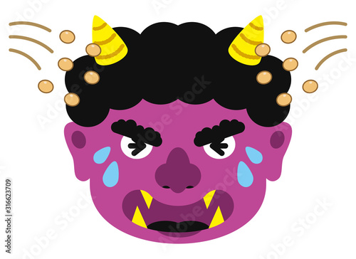イラスト 鬼 おに オニ 節分 豆まき 素材 表情 顔 紫鬼 ムラサキオニ 紫 むらさき ベクター有 Wall Mural Wdw イラスト 鬼 おに オニ 節分 豆まき 素材 表情 顔 紫鬼 ムラサキオニ 紫 むらさき ベクター有 Wall Mural Wdw