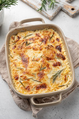potato casserole with cream, gratin dauphinois, french cuisine