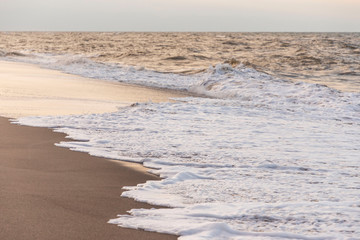 High wave view in stormy sea