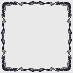 frame of lines on white background