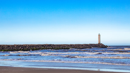 The Mampituba Lighthouse located in the city of Torres, in the state of Rio Grande do Sul