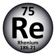 Periodic table element rhenium icon.