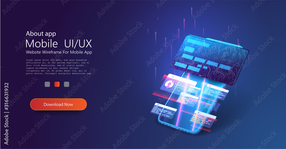 Poster internet mobile banking isometric concept. isometric mobile phone and internet banking. online payme