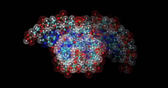A-DNA, CPK representation, spinning on Y axis,  4K