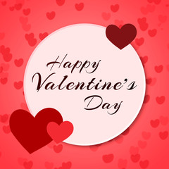 St. Valentine's Day. The 14th of February. The trend calligraphy. Illustration on white background with a pink ink smear. Great holiday card for the day of lovers.