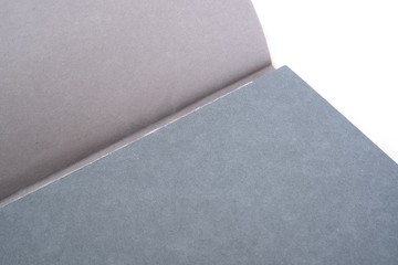 Kraft notebook isolated on white background