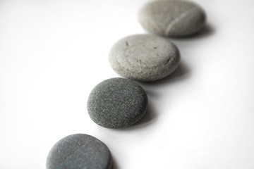 Fototapeta na wymiar sea stones isolated on white