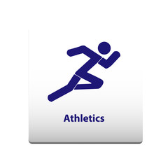 Fototapeta na wymiar Athletics sport Symbol. stickman solid icon.vector illustration
