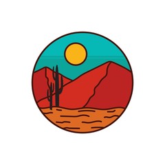 desert logo design vector illustration