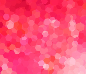 Pink Abstract Mosaic Background with Hexagon pattern, Vector illustration.