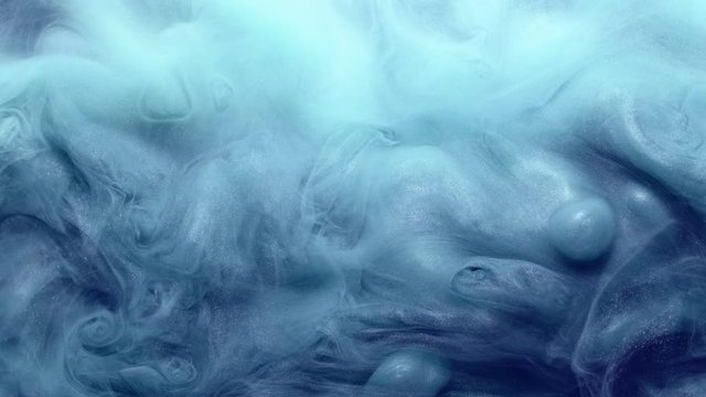 Smoke background. Supernatural energy. Glitter blue steam motion effect for video editing.