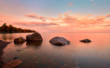 sunset on the beach